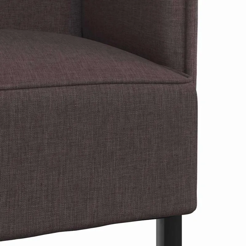Aukštos nugaros sofa 101cm Tamsiai ruda audinys