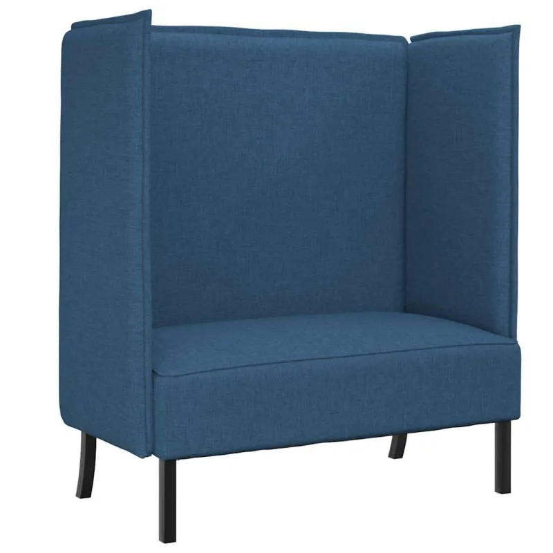 Aukštos nugaros sofa 101cm Mėlyna audinys