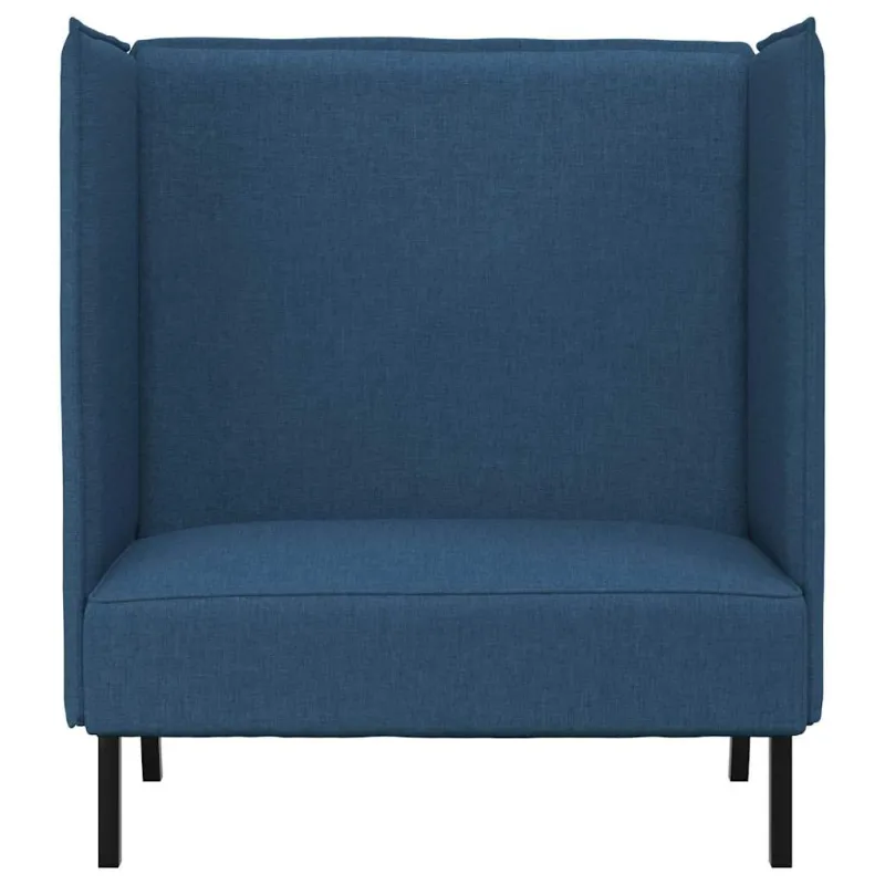 Aukštos nugaros sofa 101cm Mėlyna audinys