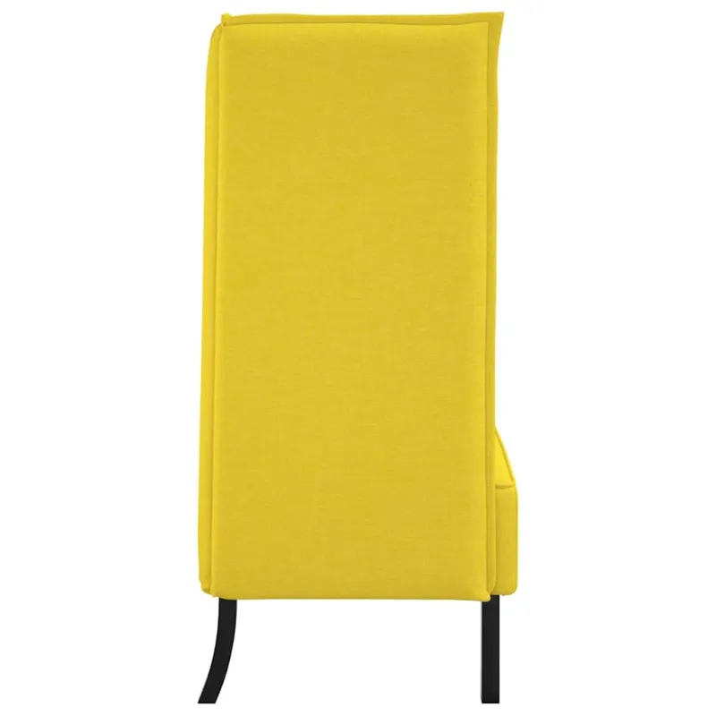 Aukštos nugaros sofa 101cm Šviesiai geltona audinys