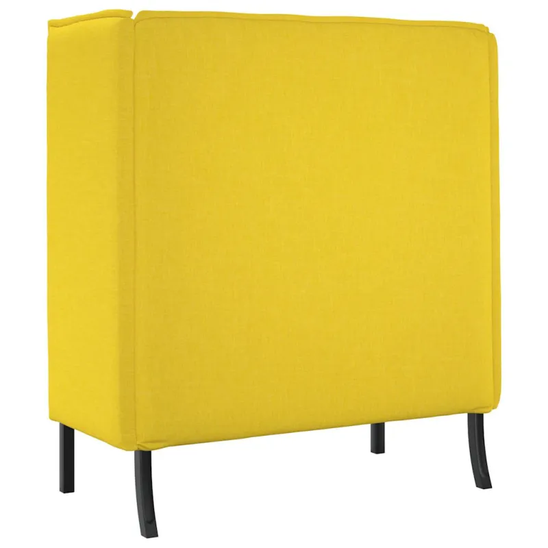 Aukštos nugaros sofa 101cm Šviesiai geltona audinys