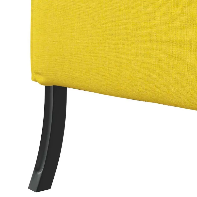 Aukštos nugaros sofa 101cm Šviesiai geltona audinys