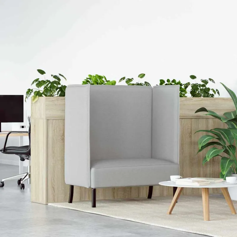 Aukštos nugaros sofa Debesų pilka 109 x 56 x 121 cm audinys