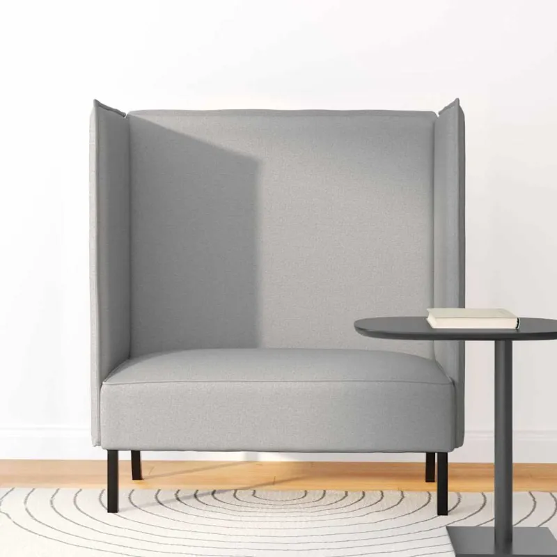 Aukštos nugaros sofa Debesų pilka 109 x 56 x 121 cm audinys