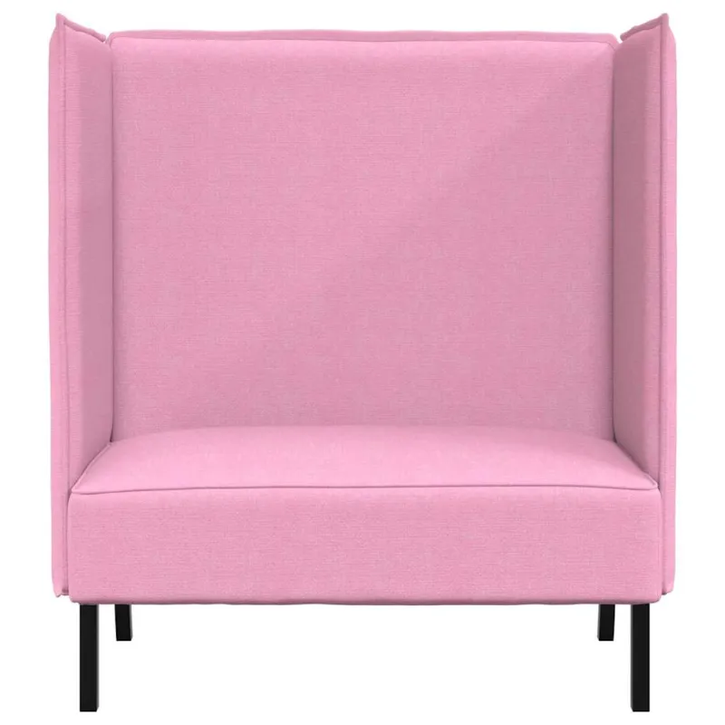Aukštos nugaros sofa 101cm Rožinė audinys