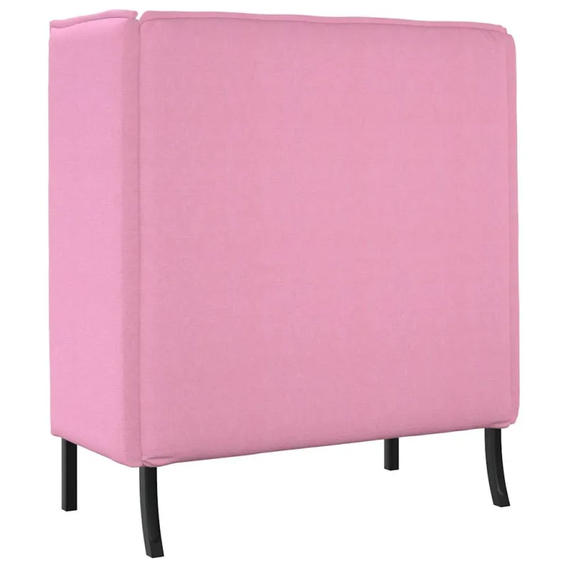 Aukštos nugaros sofa 101cm Rožinė audinys
