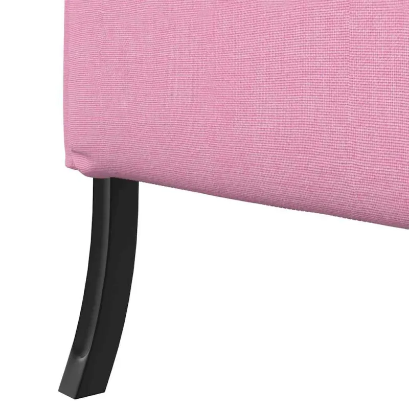 Aukštos nugaros sofa 101cm Rožinė audinys