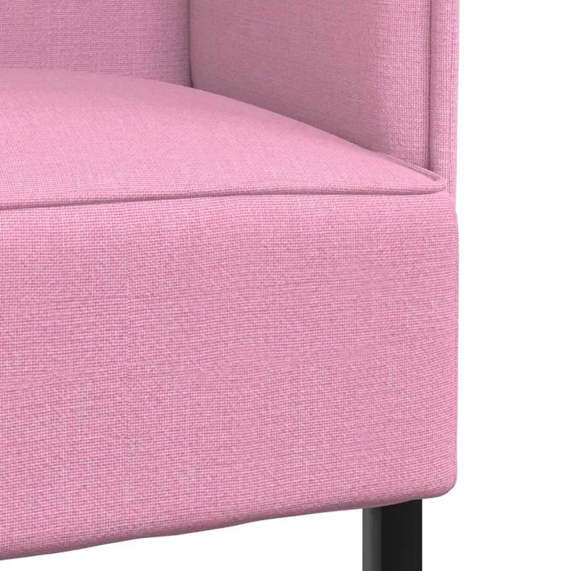 Aukštos nugaros sofa 101cm Rožinė audinys