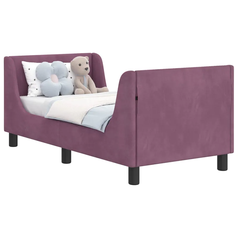 Vaikiška Lovo Rėmas su Galvūgaliu Violetinė 70 x 140 cm Aksomas
