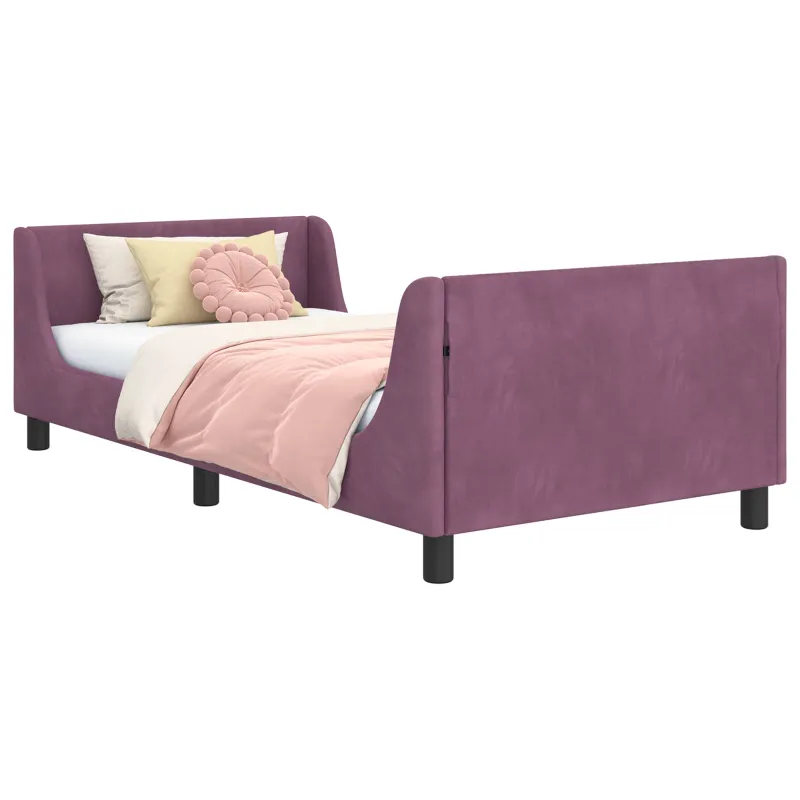 Vaikiška lovos konstrukcija su galvūgaliu Violetinė 80 x 200 cm