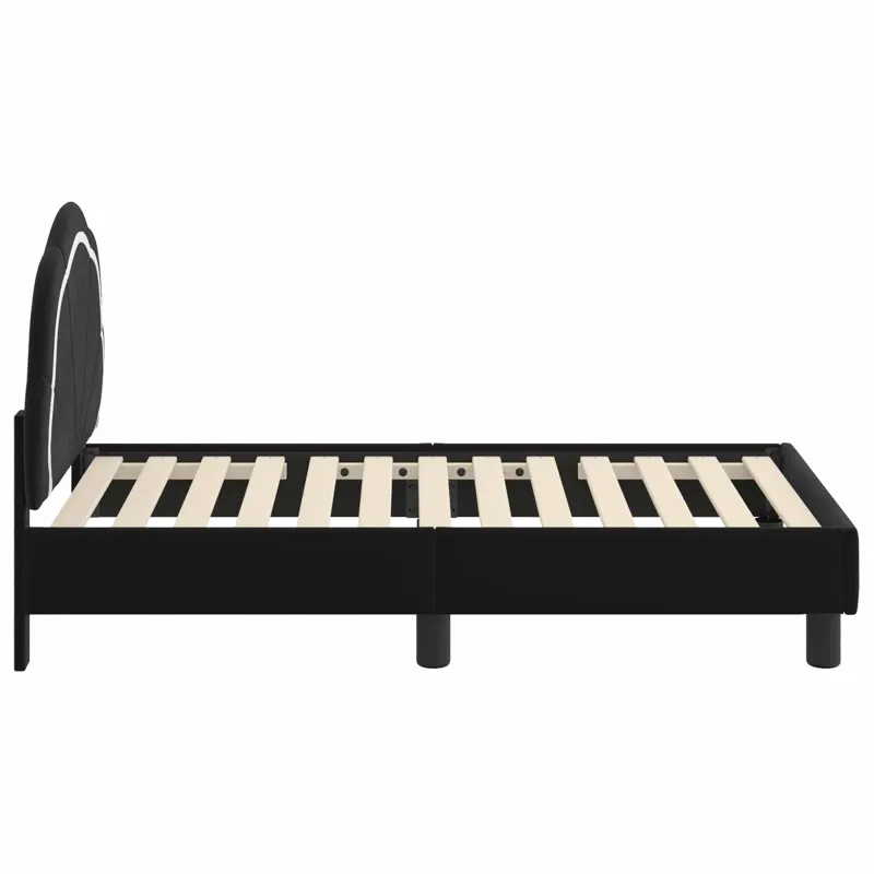 Vaikiška Lovo Rėmas su Galvūgaliu Juoda 70 x 140 cm Aksomas
