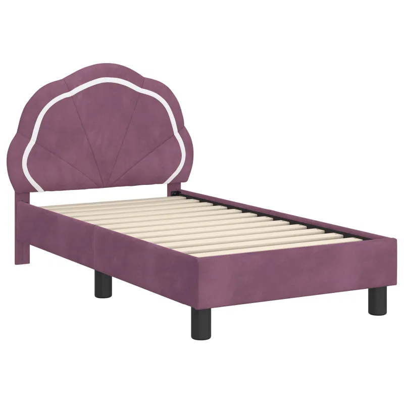 Vaikiška Lovo Rėmas su Galvūgaliu Violetinė 70 x 140 cm Aksomas
