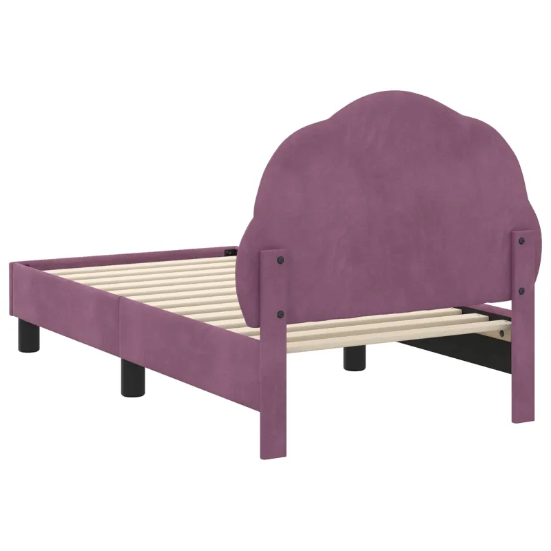 Vaikiška Lovo Rėmas su Galvūgaliu Violetinė 70 x 140 cm Aksomas