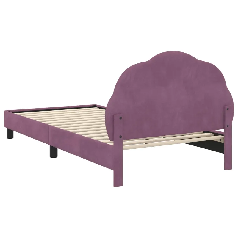 Vaikiška lovos konstrukcija su galvūgaliu Violetinė 80 x 200 cm