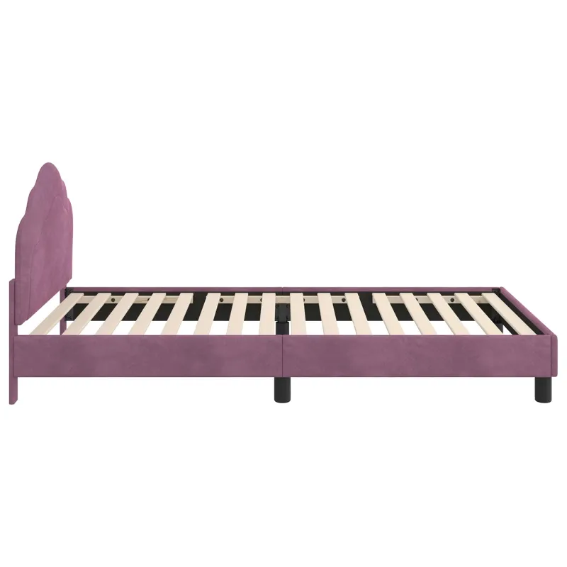 Vaikiška lovos konstrukcija su galvūgaliu Violetinė 80 x 200 cm