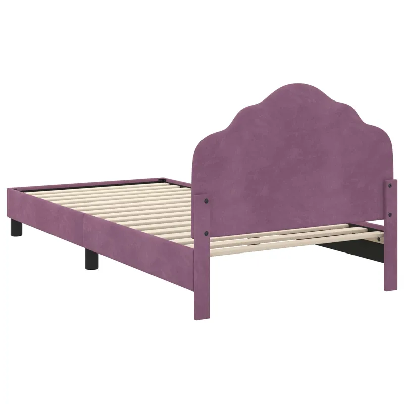Vaikiška lovos konstrukcija su galvūgaliu Violetinė 80 x 200 cm