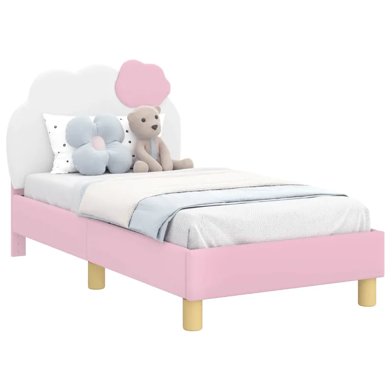 Vaikiška Lovo Rėmas su Galvūgaliu Rožinė 70 x 140 cm PU