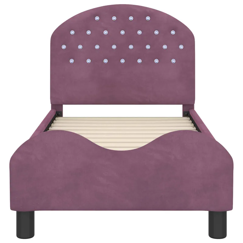 Vaikiška Lovo Rėmas su Galvūgaliu Violetinė 70 x 140 cm Aksomas