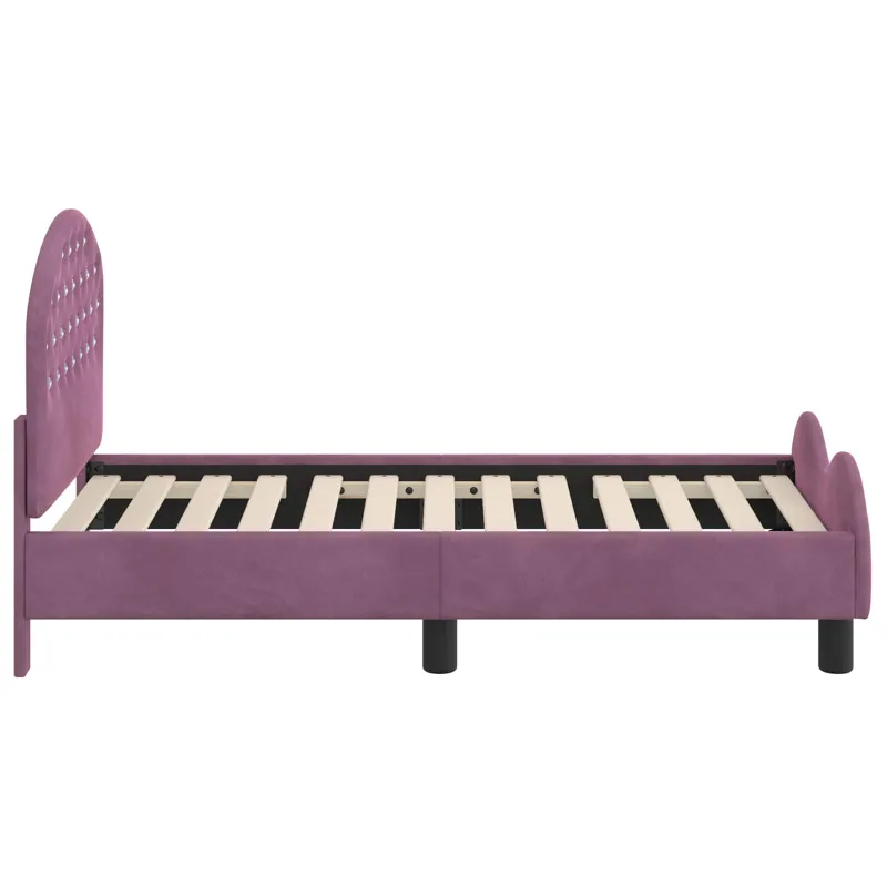 Vaikiška Lovo Rėmas su Galvūgaliu Violetinė 70 x 140 cm Aksomas