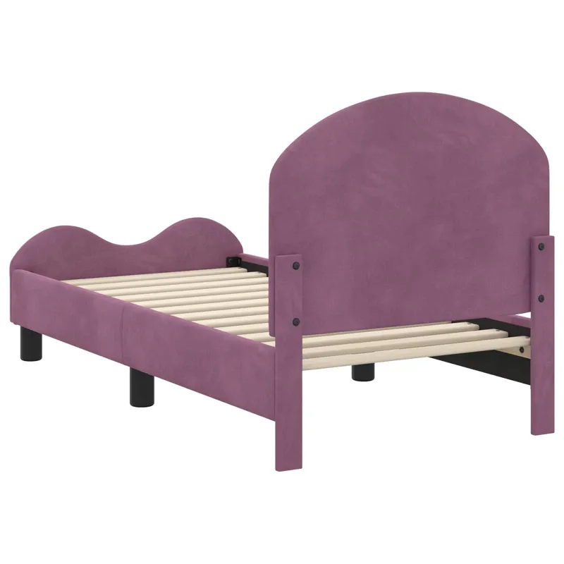 Vaikiška Lovo Rėmas su Galvūgaliu Violetinė 70 x 140 cm Aksomas
