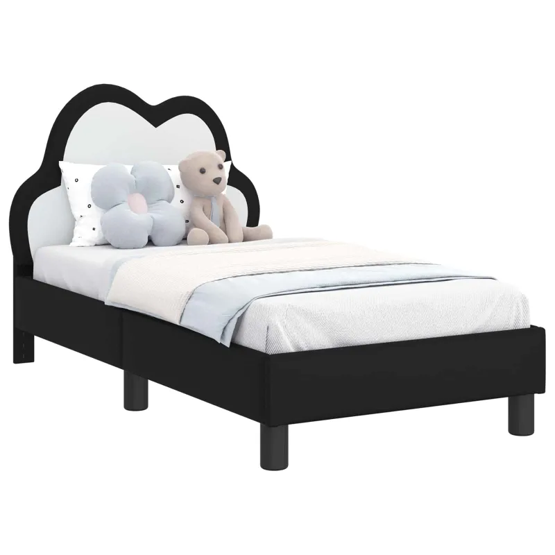 Vaikiška Lovo Rėmas su Galvūgaliu Juoda 70 x 140 cm PU