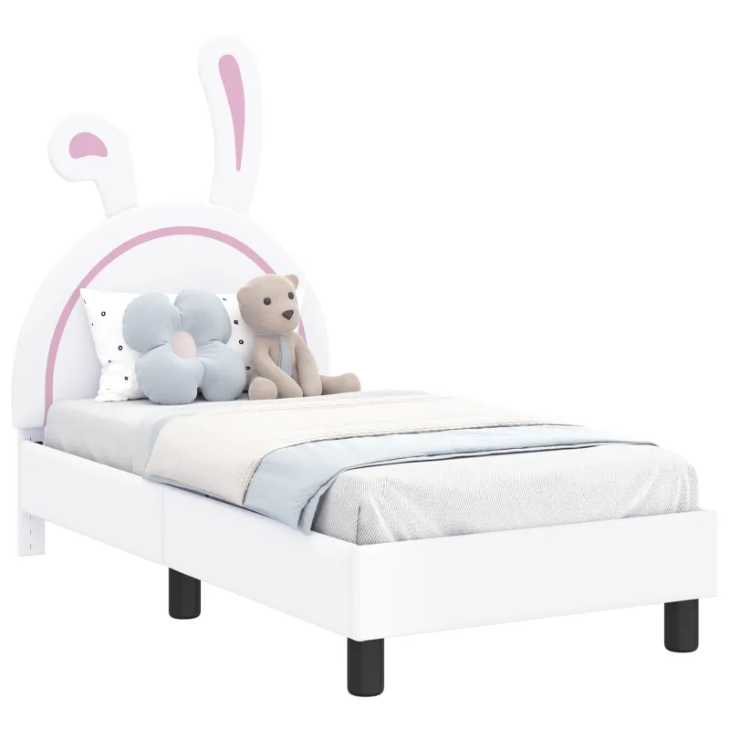 Vaikiška Lovo Rėmas su Galvūgaliu Balta 70 x 140 cm PU