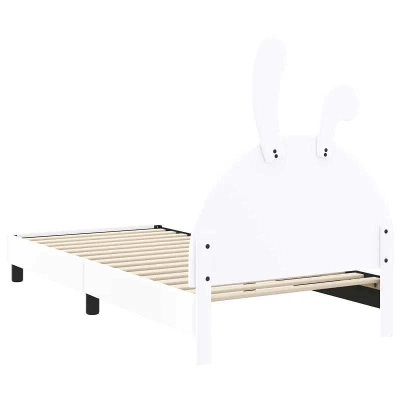 Vaikiška lovos konstrukcija su galvūgaliu Balta 90 x 190 cm PU