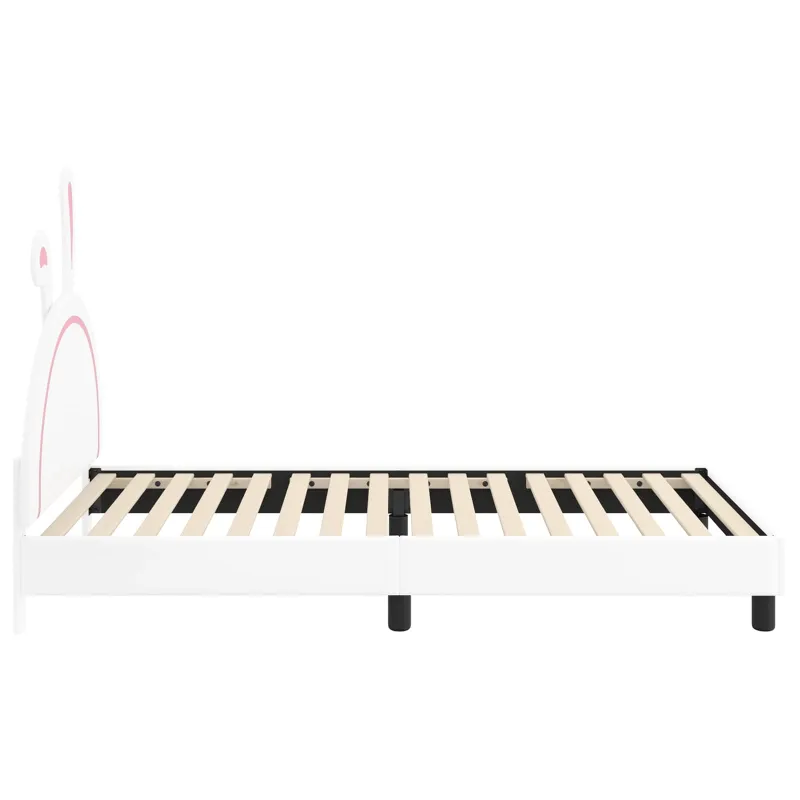 Vaikiška lovos konstrukcija su galvūgaliu Balta 90 x 200 cm PU