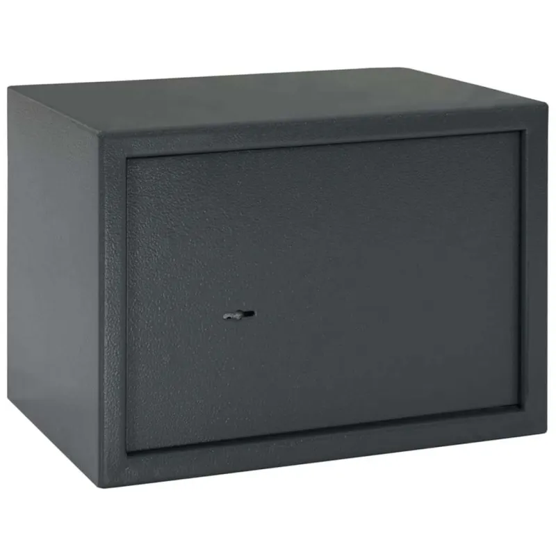 Seifo dėžė su užraktu Tamsiai pilka 35 x 25 x 25 cm Plienas