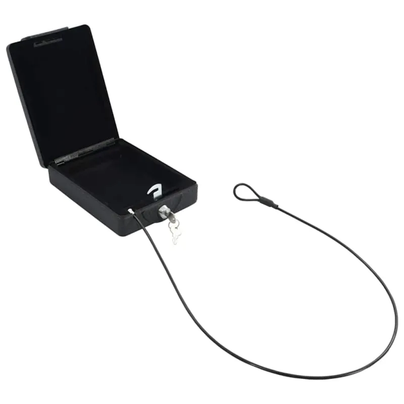 Automobilio Seifas su užraktu Juoda 22 x 16 x 7 cm Plienas