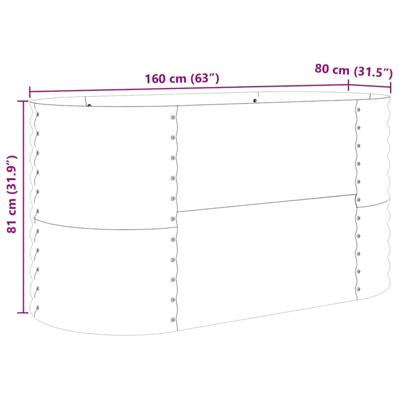 Pakelta lova Ruda 160 x 80 x 81 cm Plienas