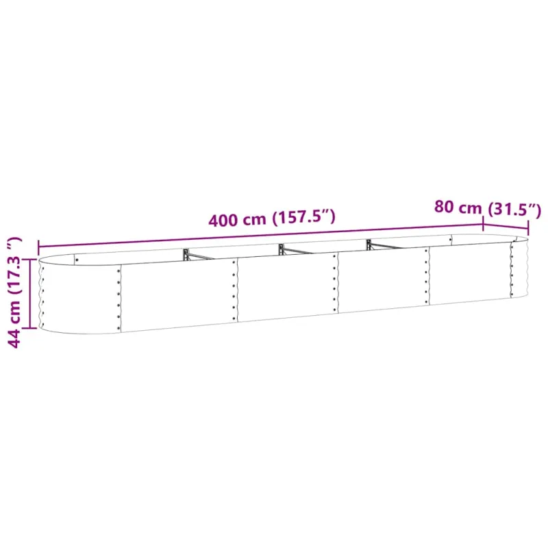 Pakelta lova Ruda 400 x 80 x 44 cm Plienas