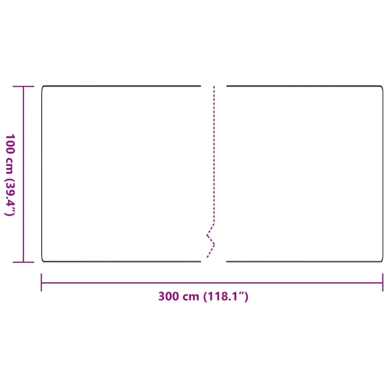 Kilimėlio bėgimo kilimas Šviesiai pilka 100 x 300 cm