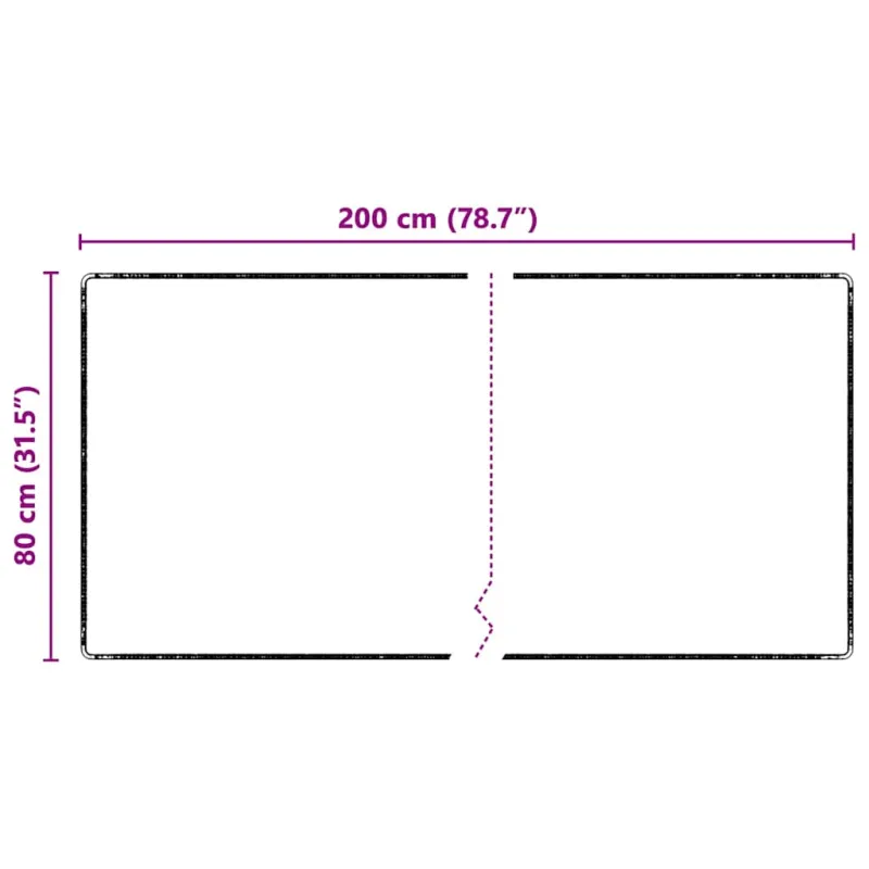 Kilimėlio bėgimo kilimas Juoda 80 x 200 cm