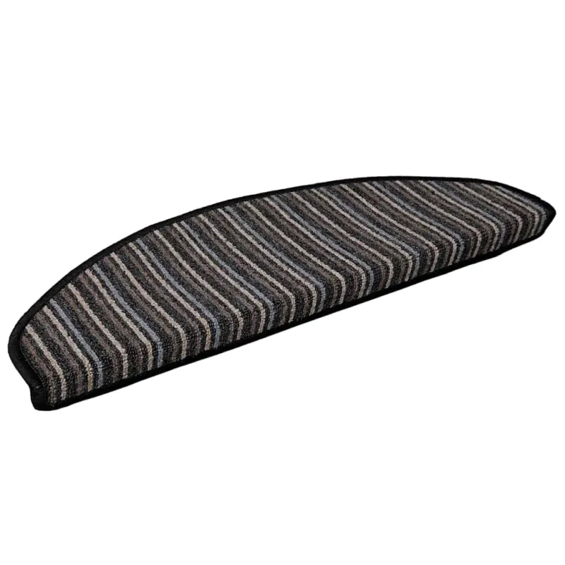 Savaime prilipantys laiptų kilimėliai 15 pcs Antracitas