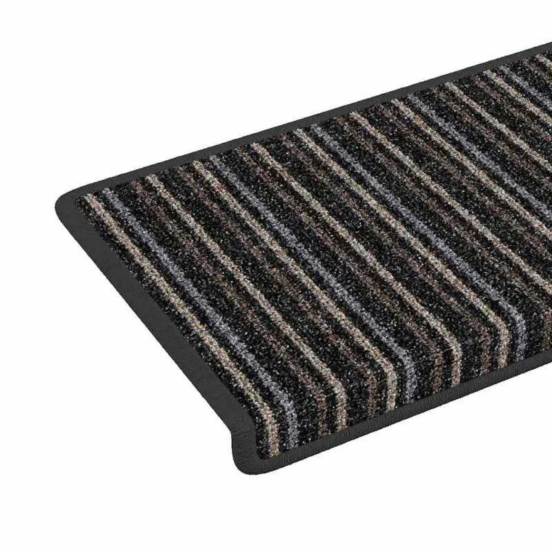 Savaime prilipantys laiptų kilimėliai 15 pcs Antracitas