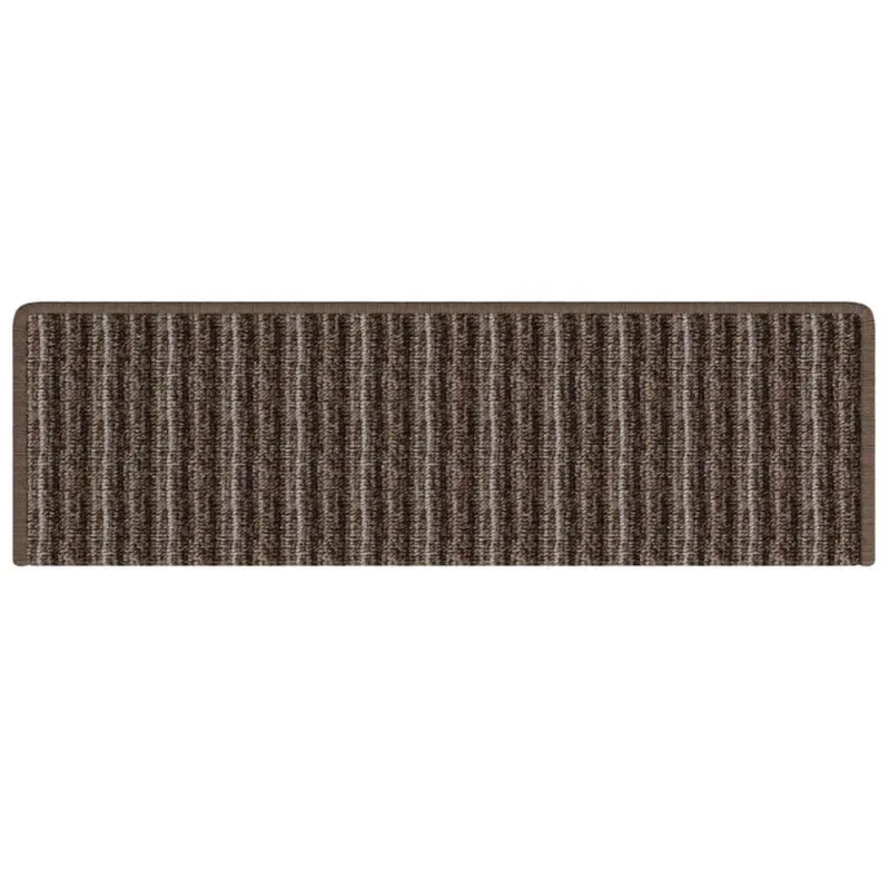 Savaime prilipantys laiptų kilimėliai Dryžuotas 15 pcs Ruda