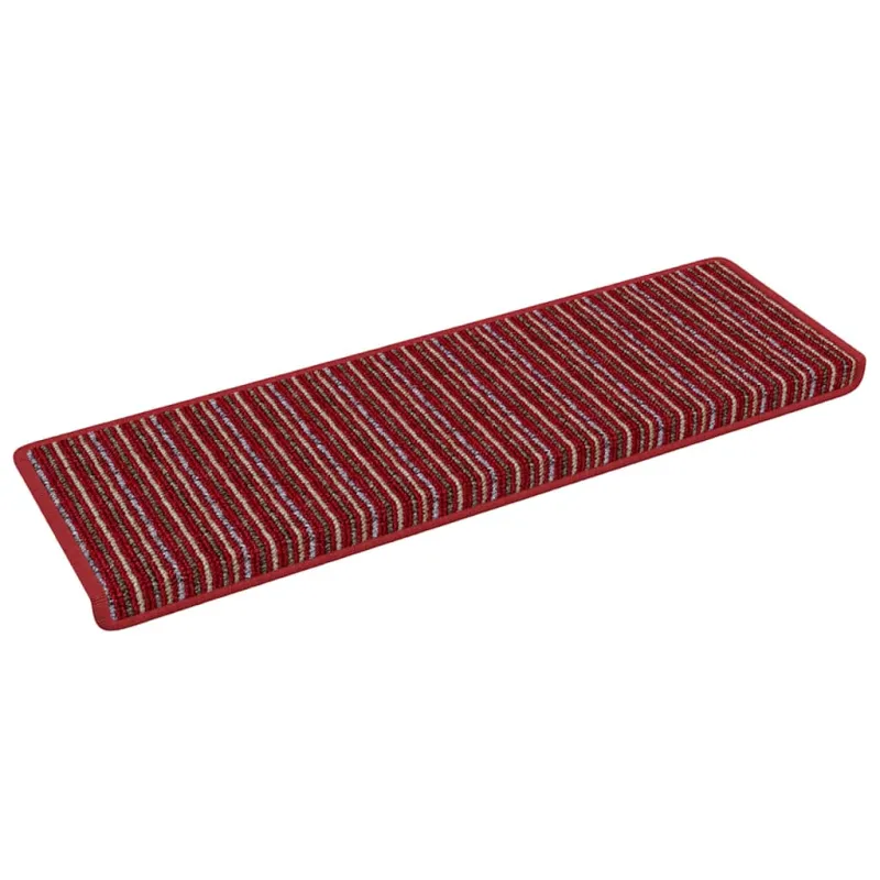 Savaime prilipantys laiptų kilimėliai Dryžuotas 15 pcs Raudona