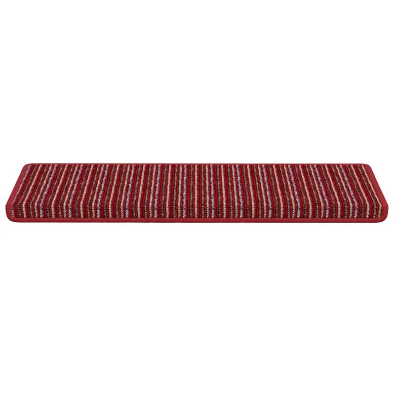 Savaime prilipantys laiptų kilimėliai Dryžuotas 15 pcs Raudona