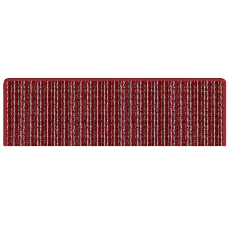 Savaime prilipantys laiptų kilimėliai Dryžuotas 15 pcs Raudona