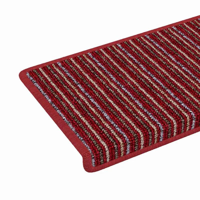 Savaime prilipantys laiptų kilimėliai Dryžuotas 15 pcs Raudona