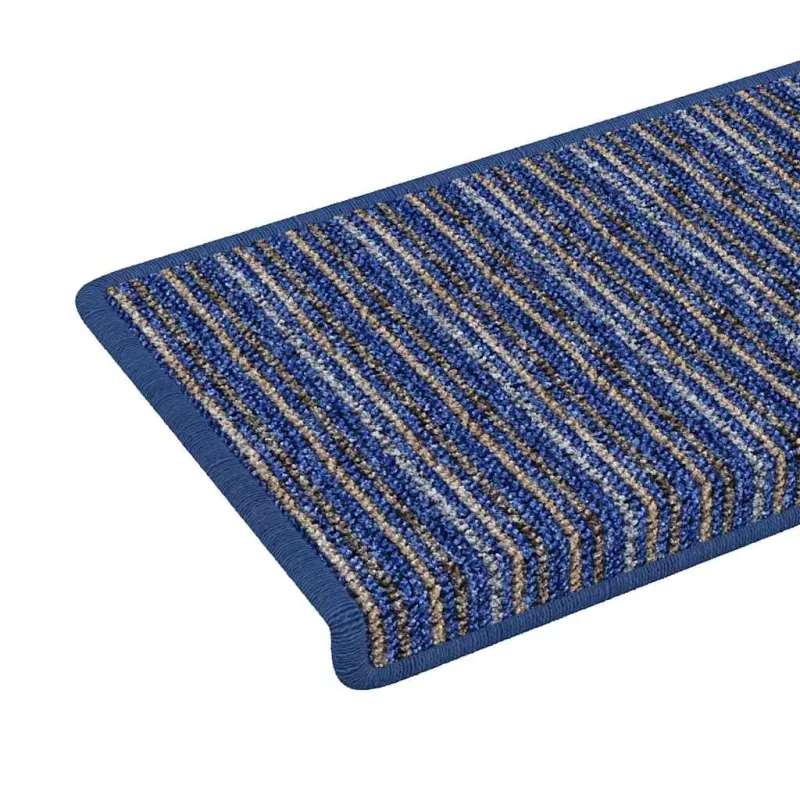 Savaime prilipantys laiptų kilimėliai Dryžuotas 15 pcs Mėlyna