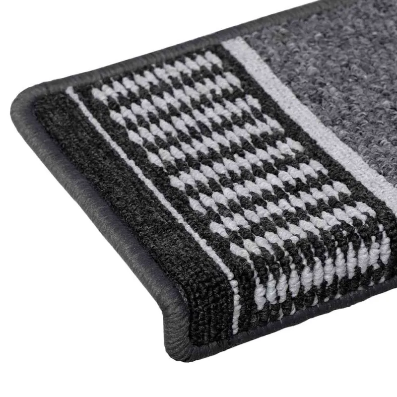 Savaime prilipantys laiptų kilimėliai 15 pcs Antracitas