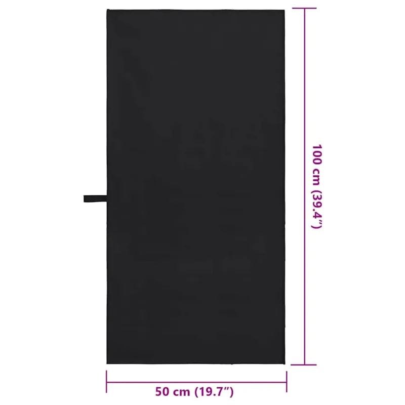 Sportiniai rankšluosčiai 2 pcs Juoda 100 x 50 cm