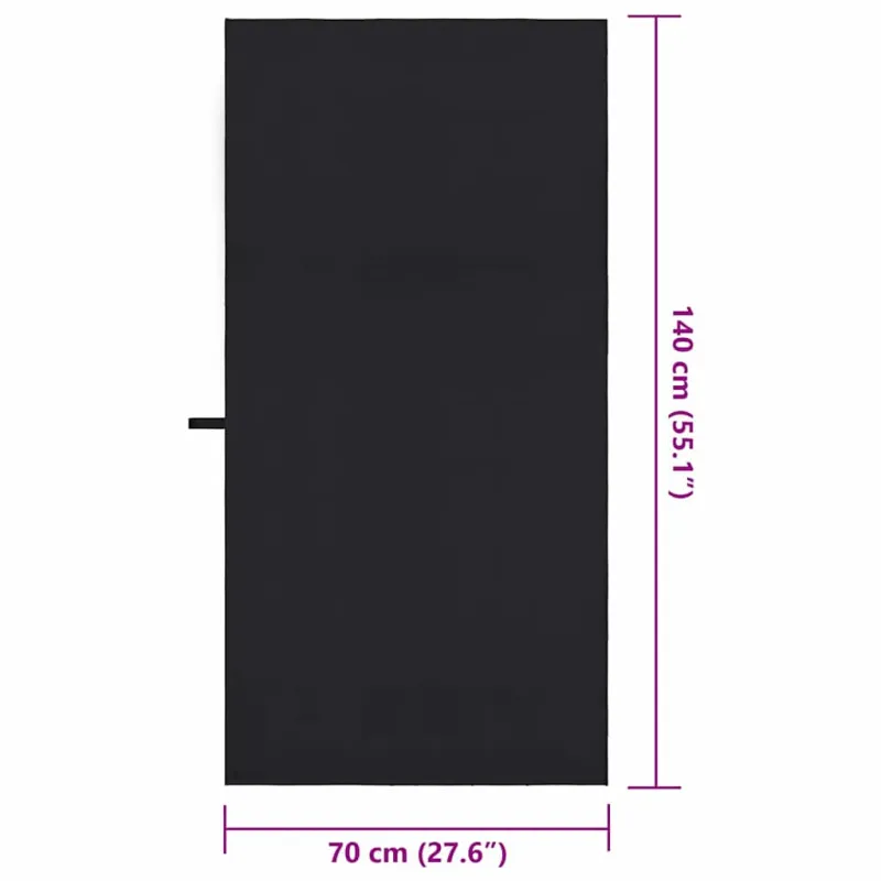 Sportiniai rankšluosčiai 2 pcs Juoda 140 x 70 cm
