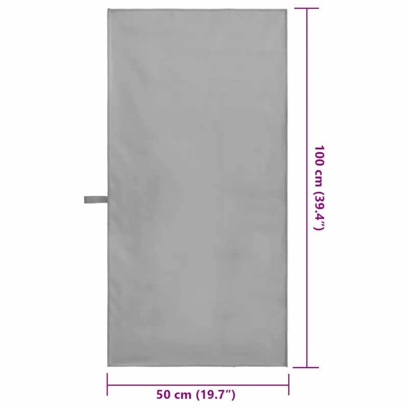 Sportiniai rankšluosčiai 2 pcs Tamsiai pilka 100 x 50 cm