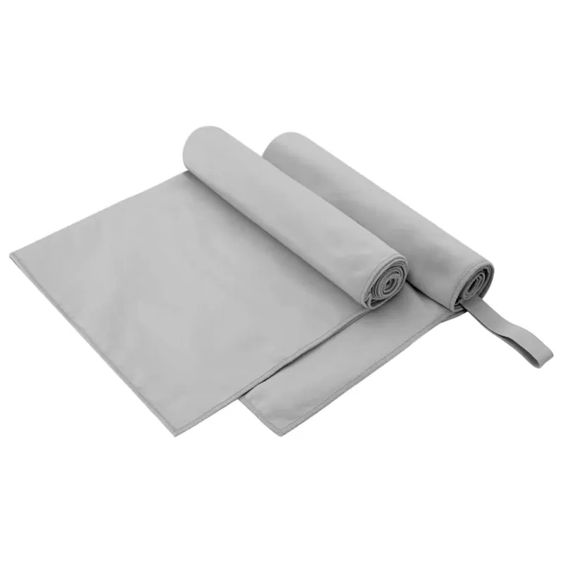 Sportiniai rankšluosčiai 2 pcs Pilka 100 x 50 cm