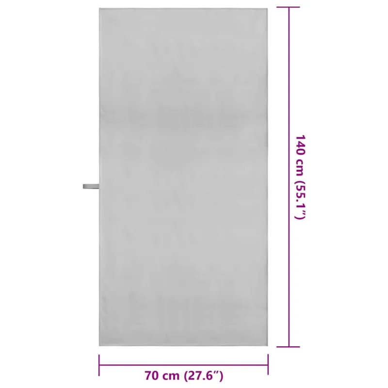 Sportiniai rankšluosčiai 2 pcs Pilka 140 x 70 cm