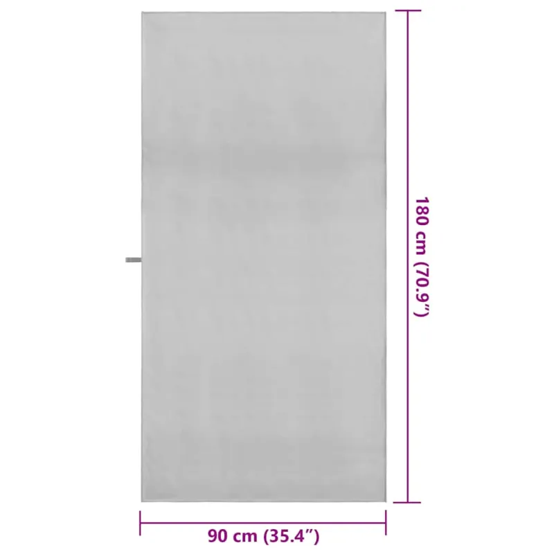 Sportiniai rankšluosčiai 2 pcs Pilka 180 x 90 cm