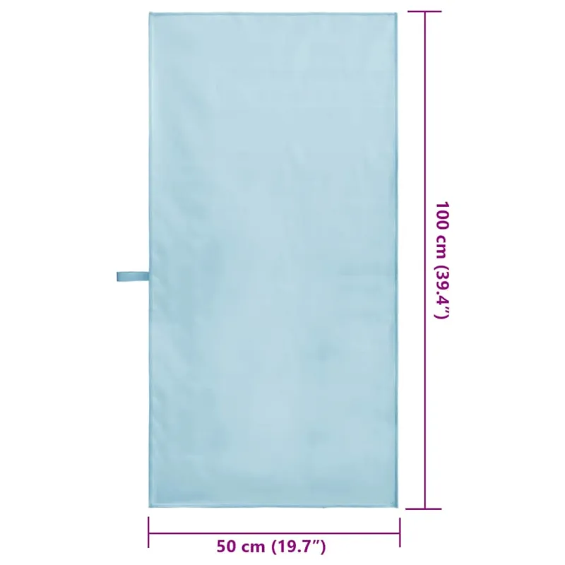 Sportiniai rankšluosčiai 2 pcs Mėlyna 100 x 50 cm
